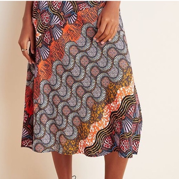 ANTHROPOLOGIE Corey Lynn Calter Bias Midi Skirt - Black Print, NWT - Picture 4 of 11